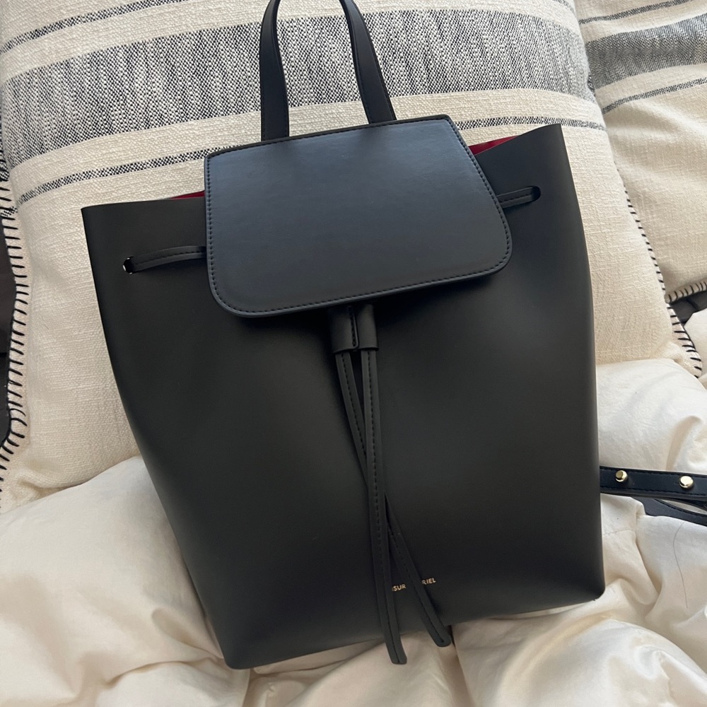 Mansur Garviel Drawstring Backpack Leather